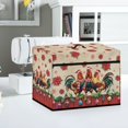 thumbnail image 5 of HELLHERO Christmas Roosters Santa Hats Sewing Machine Cover with Handle Foldable Dust Covers for Mom Wife Gifts, 5 of 9