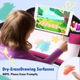 thumbnail image 6 of Kids Travel Tray, Play Tray For Kids Car Seat, Toddler Road Trip Essentials, Drawing Lap Tray With Storage Space for Airplane, Multifunctional Activity Tray Road Trip Must Haves For Kids (Pink), 6 of 10