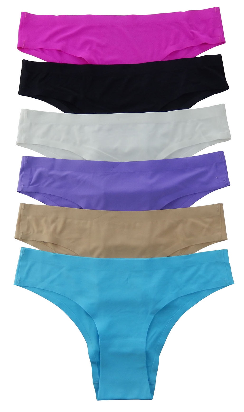 Women Underwear Panties 12 Pack of Smooth No Line Biniki Thong Boxer ...