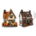 thumbnail image 2 of Fall Harvest Light Up House Set, 5.9" Resin Pumpkin Cottage Figurines with LED Lights for Autumn and Thanksgiving Decor, 2 of 6