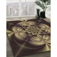 thumbnail image 3 of Ahgly Company Tapis Rond Lavable en Machine Intérieur Transitionnel Bourgogne Brun, 3 Pieds Rond, 3 of 7