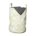 thumbnail image 1 of Abstract Laundry Bag, Swirling Streaks and Curls and Dots Modern Art on a Plain Backdrop, Basket with Handles Drawstring Closure for Laundromats, 13" x 19", Pastel Brown and White, by Ambesonne, 1 of 4