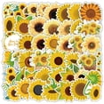 thumbnail image 5 of 150 pegatinas de pared de girasol de verano, pegatinas de girasol extraíbles, decoración 3D, pegatinas autoadhesivas de girasol para coches, 5 of 5