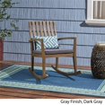 thumbnail image 3 of Noble House Colmena Outdoor Acacia Wood Rocking Chair in Gray, 3 of 12