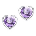 thumbnail image 6 of Fiaya Women Crystal Zircon Heart-Shaped Jewelry Set, Simple Elegant Necklace Earrings Ring Bracelet Set of 5, Jewelry Accessories for Women Gift (Silver-Light Purple), 6 of 6