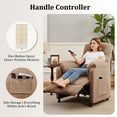 thumbnail image 2 of Miniyam Power Recliner Chair in Brown, Full Steel Frame & 7-Zone Support with Wired Memory Remote for Home Theater, 2 of 11