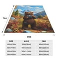 thumbnail image 3 of Honeii Snowy Mountain Photography Bear Print Fleece Blanket - Throw Blanket for Bed, Sofa, Couch, Camping, and Travel , Microplush Ultra Soft Warm Blanket-40"x30", 3 of 7