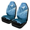 thumbnail image 4 of Garronmavis Snowy Mountain 2 PCS Fluffy Car Seat Covers for Front Seat Cushion Auto Seats Cover Car Bucket Seats Covers Universal fit for SUV Sedan Van, 4 of 7
