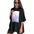 thumbnail image 3 of Plus Size Shirt for Women Black Tops for Women Short Sleeves Shirt for Women T Shirt Crewneck Shirt for Women XL, 3 of 5