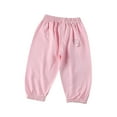thumbnail image 2 of HAOTAGS Toddler's Casual Sport Jogger, Solid Color Outdoor Harem Sweat Pants Pink 3 T, 2 of 3