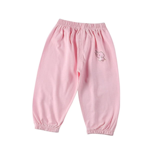 Odeerbi 1-6 Años Niños Niñas Pantalones de Chándal de Algodón de Impresión Lindo Entrenamiento Atlético Deportes Jogger Pantalones Verano Transpirable Suelta Joggers