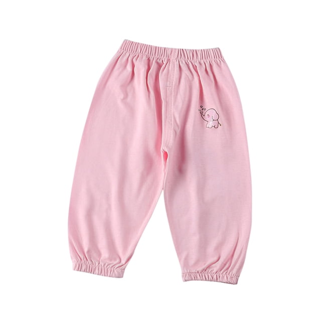 Odeerbi 1-6 Años Niños Niñas Pantalones de Chándal de Algodón de Impresión Lindo Entrenamiento Atlético Deportes Jogger Pantalones Verano Transpirable Suelta Joggers
