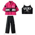 thumbnail image 6 of Girls Hip Hop Dance Outfit Summer Street Dance Performance Suit Crop Tops Cargo Pant Kpop Clothing Jazz Dancewear, 6 of 6
