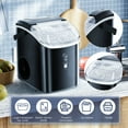 thumbnail image 6 of LHRIVER Nugget Ice Maker Countertop, 35lbs/24H, Self-Cleaning, Pebble Portable Ice Machine with Handle (Black), 6 of 8