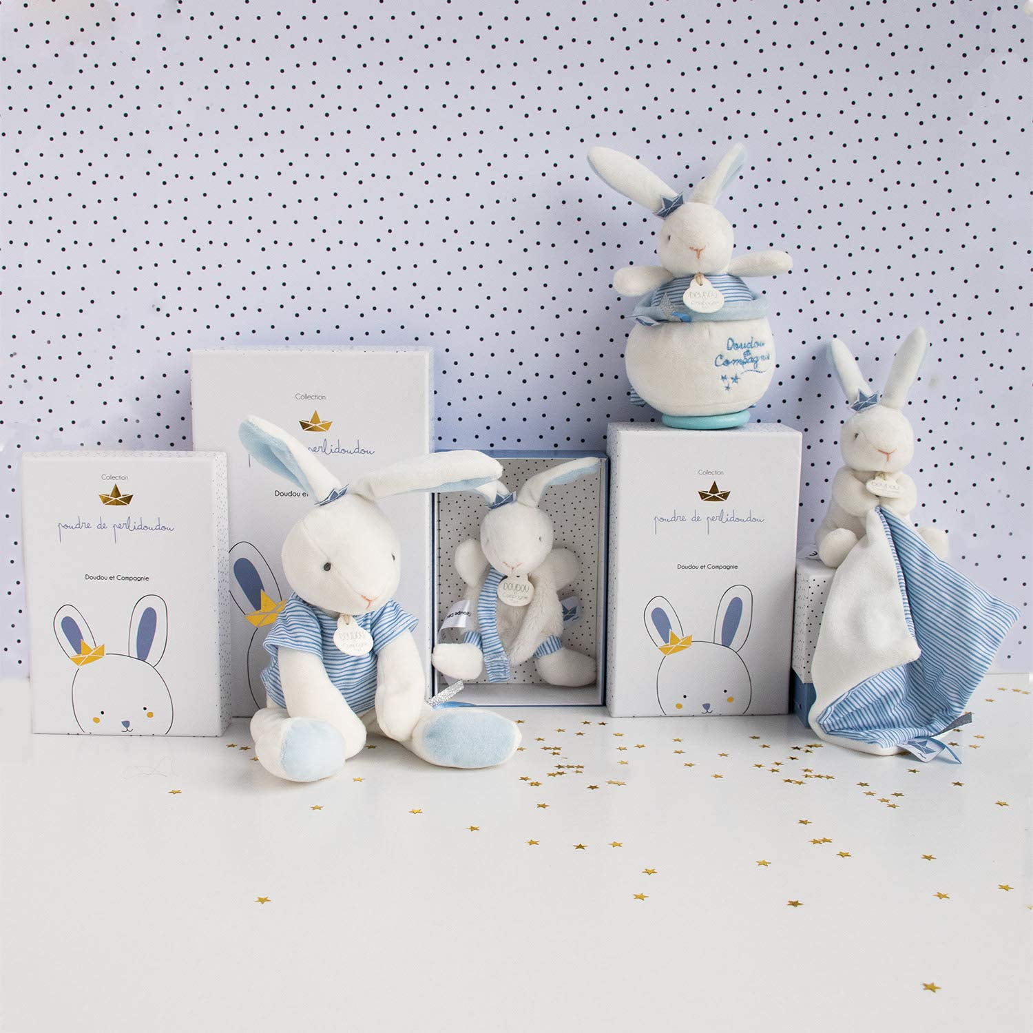 Doudou et Compagnie DC3520 Musical Toy Rabbit Matelot Blue