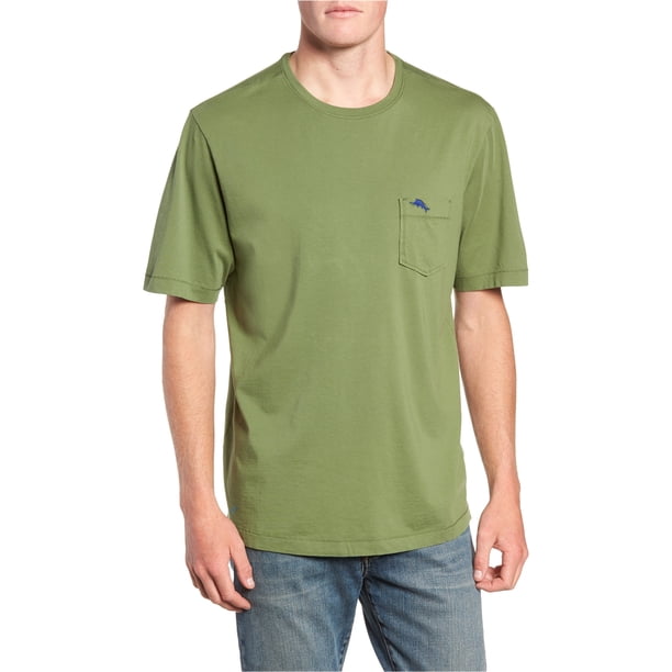 Tommy Bahama - Camiseta básica para hombre, color verde, talla mediana