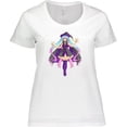 thumbnail image 3 of Inktastic Beautiful Purple Anime Witch Women's Plus Size T-Shirt, 3 of 5