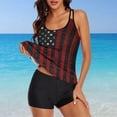 thumbnail image 2 of MKLEKYY Traje De Baño Mujer Independence Day For Women'S 4Th Of July Print Strappy Back Tankini Set Two Piece Bathing Suit Beachwear Push Two Piece Swimwear Beachdress Swimsuit Swimwears Tankinis Set, 2 of 6