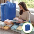 thumbnail image 2 of Heavy Duty Extra Large Moving Bags W/Backpack Straps Strong Handles Zippers Storage Totess for Space Saving Fold Flat Alternatives To Box and Bin Set Of 6, 2 of 7