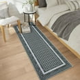 thumbnail image 3 of FairOnly Modern Geometric Machine Washable Black Grey 2'x6' Runner Rug for Kitchen Bathroom Ultra Thin Low Pile Pet Friendly Floor Cover for Laundry Hallway, 3 of 7