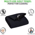 thumbnail image 2 of Kit de toalla de golf de microfibra con patrón waffle y cepillo Aebor, 2 of 7