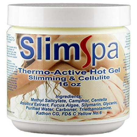 SlimSpa Slimming Hot Gel -16 Oz - Cellulite Treatment - Skin firming, Slimming - Fat burning to Reduce Inches, Cellulite - Excellent Slimming Cream for Size - GREAT Cellulite Cream for (Best Cellulite Reducing Cream)