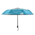 thumbnail image 3 of Sailing Boat Ocean Gulls Clouds All Weather Umbrella Triple Folding Parasol 6 Ribs UV Protection Portable, 3 of 8