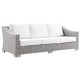 thumbnail image 3 of Modway Conway 4-Piece Outdoor Patio Wicker Rattan Furniture Set in Light Gray White, 3 of 10