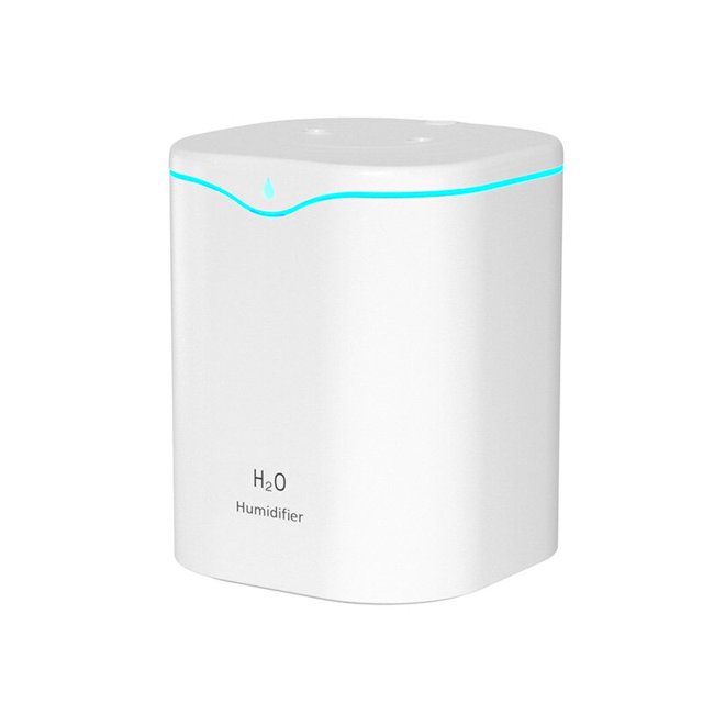 Humidificador de aire USB de 2000ML, doble puerto de pulverización, humidificador de aceite esencial para aromaterapia, generador de niebla fría, nebulizador purificador para el hogar y la Oficina