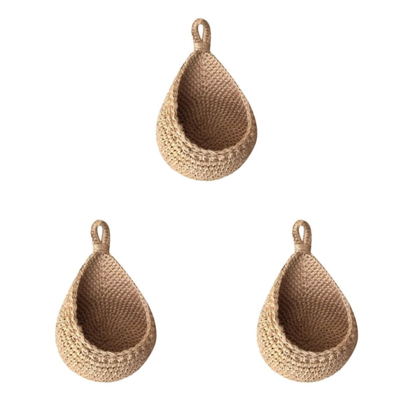 Hanging Wall Vegetable Fruit Baskets Teardrop Hanging Basket Kitchen Hanging Storage Basket Bohemian Handwoven Wall Mount Fruit Or Veggie Basket Decor For K