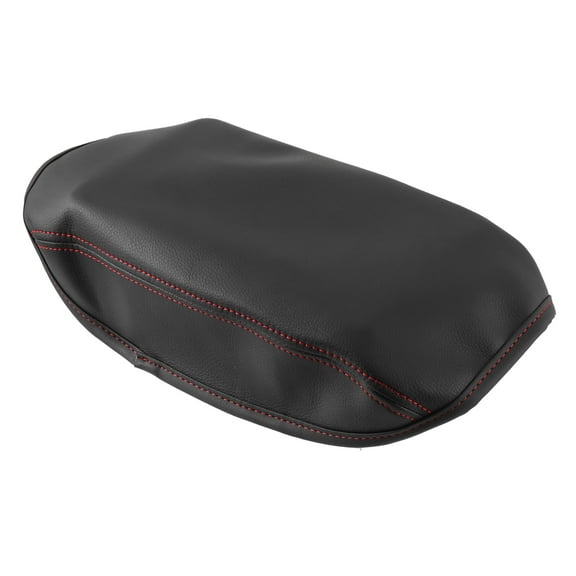 Unique Bargains Center Console Pad Waterproof Armrest Seat Box Cover Black with Red Stitches for Subaru Forester 19-23