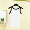 thumbnail image 4 of Cotton Tank Tops for Women Soft Summer Casual Sleeveless Crew Neck Modal Shirt Blouses Comfy Workout Base Tee (2XL, White 01), 4 of 5