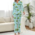 thumbnail image 2 of Top-kevin Women Long Sleeve Pajama Set Comfy Pjs Sets Cute Cookie Pattern 2 Piece Lounge Set, 2 of 12