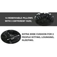 thumbnail image 5 of litvz 81.1in extra wide round boneless sofa oversized round chaise lounge comfy with 14 pillows for living room, 5 of 10