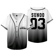 Kpop ENHYPEN Sunoo Baseball Jacket Tee Walk The Line World Tour Merch Unisex Short Sleeve T-Shirts