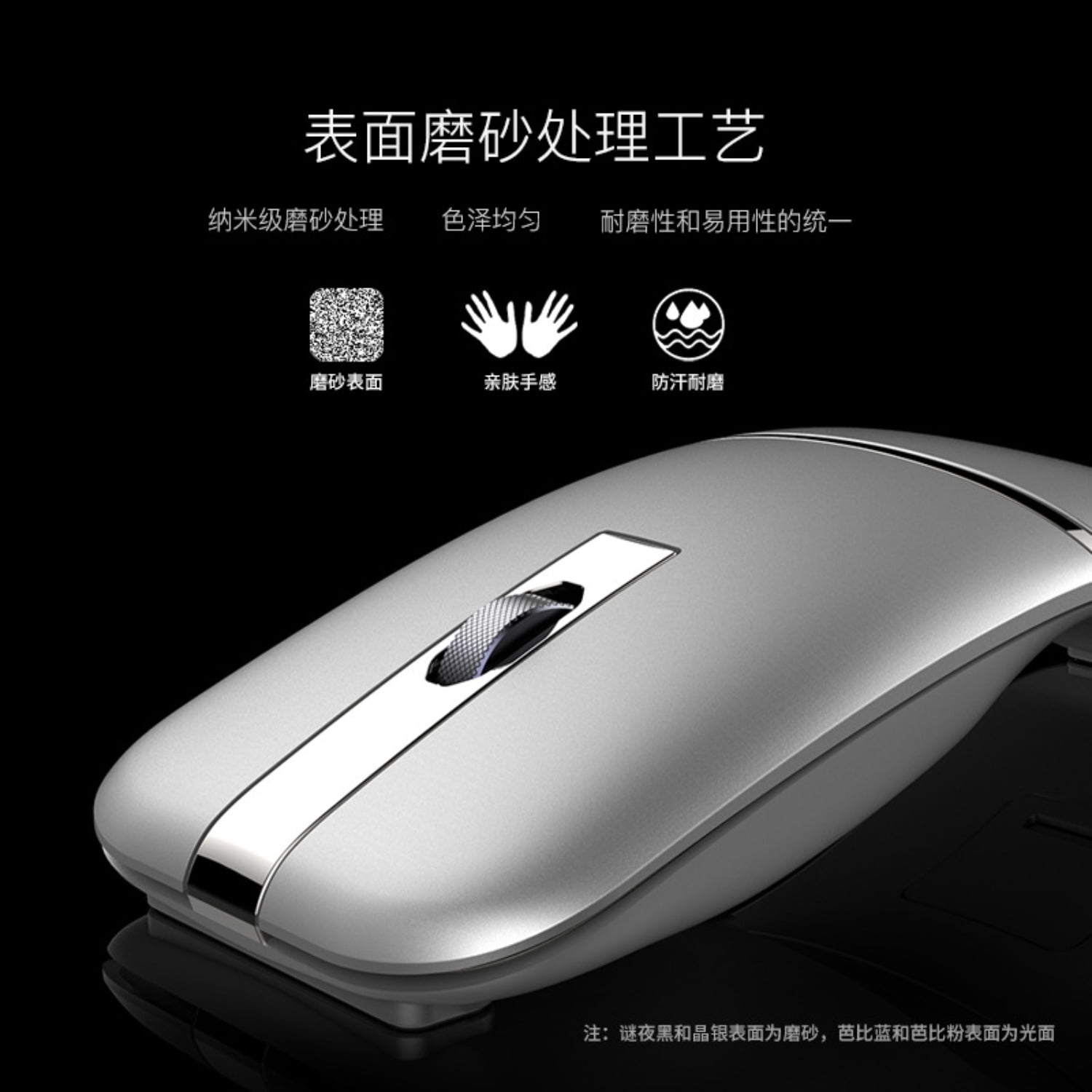 Dual Mode Wireless Bluetooth Mouse, Rechargeable Ultra Slim Silent Computer Mouse for Laptop PC