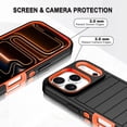 thumbnail image 4 of Petocase Case for iPhone 18 Pro Max (2026) / iPhone 17 Pro Max Case (2025),Stripe Shockproof Rugged Protection Heavy Duty Dust/Drop Proof 3-Layer Durable 6.9'' Phone Case,Black/Orang, 4 of 8