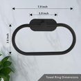 thumbnail image 2 of YISITIAN Porte-Serviettes, Porte-Serviettes en Acier Inoxydable Auto-Adhésif pour Salle de Bain, Support Mural Rond Moderne Sans Perçage, Accessoire de Salle de Bain Antirouille (Noir) AZ1014-4620, 2 of 7