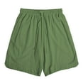 thumbnail image 5 of Casual Shorts for Men Summer Drawstring Elastic Waist Cotton Linen Shorts Lightweight Quick Dry Hiking Cargo Shorts Beach Shorts with Pockets, 5 of 5