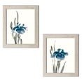 thumbnail image 2 of Gango Home Decor Contemporary Japanese Iris II & III Crop Indigo; Two 11x14in Art Prints in Distressed White Frames, 2 of 6