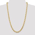thumbnail image 2 of 14K Yellow Gold 7mm Diamond Cut Rope Chain 24 IN, 2 of 5