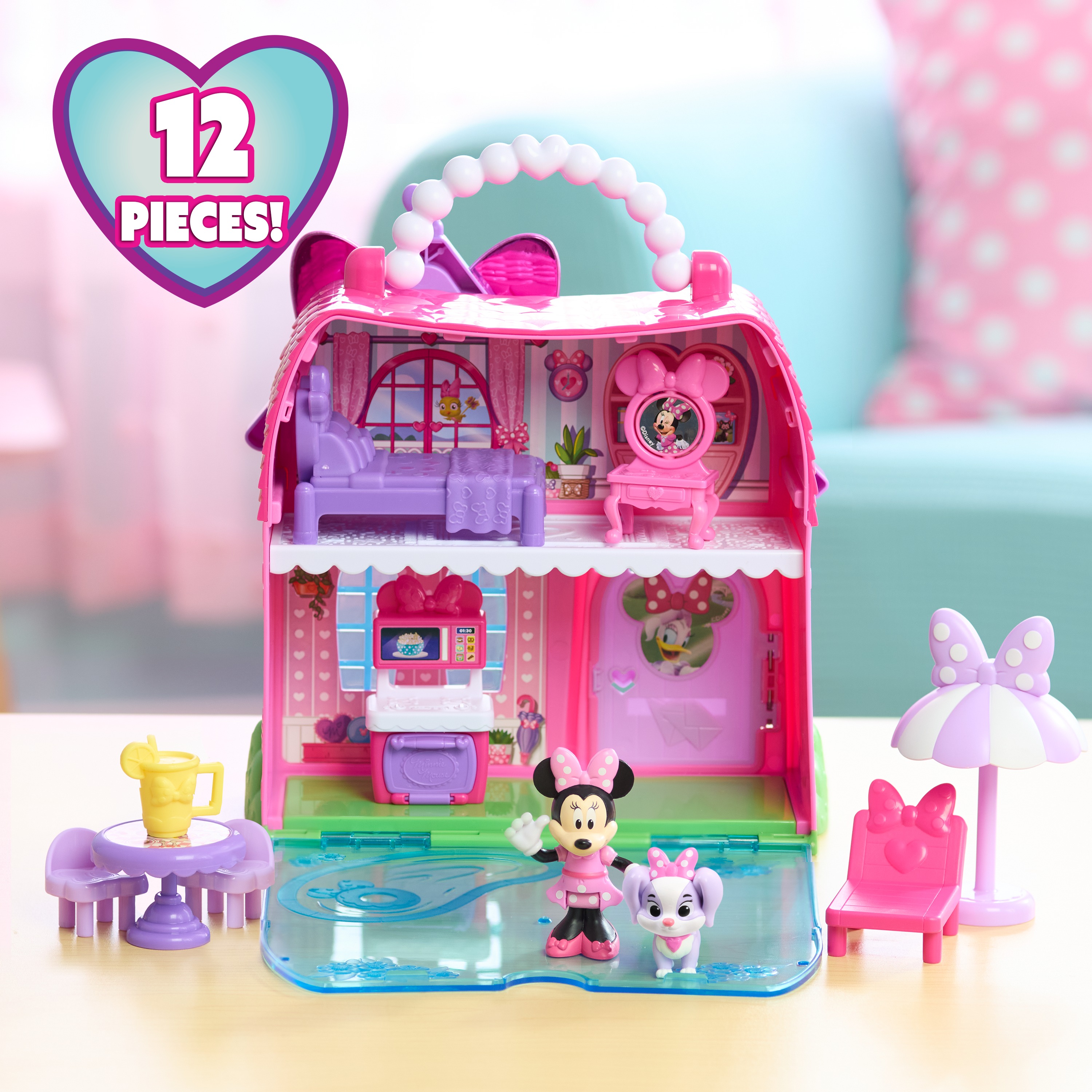 Disney Jr. Minnie Mouse Mini Mansion Playset Dollhouse photo 7