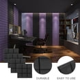 thumbnail image 4 of BRIGHTFUFU 4Pcs Soundproof Foam Panels for Walls Black Insulation Padding for Home Entertainment, 4 of 8