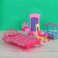 thumbnail image 4 of Juego de muebles de plástico para casa de muñecas, 2 tipos, estilo dormitorio, casa de muñecas, Pin, 4 of 9