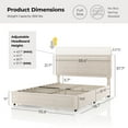 thumbnail image 3 of Furniture of America Zorva Full Platform Bed with Storage Drawers, Ivory, 3 of 20