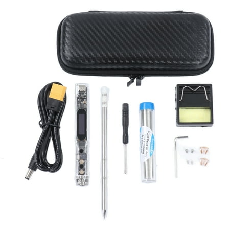 

Digital Display Soldering Iron Kit Portable Electric Welding Tool Set With T13-B2 Durable Alloy Tip Quick Heat-Up & Adjustable Temperature For DIY Electronics Circuit Repair & Jewelry Crafting