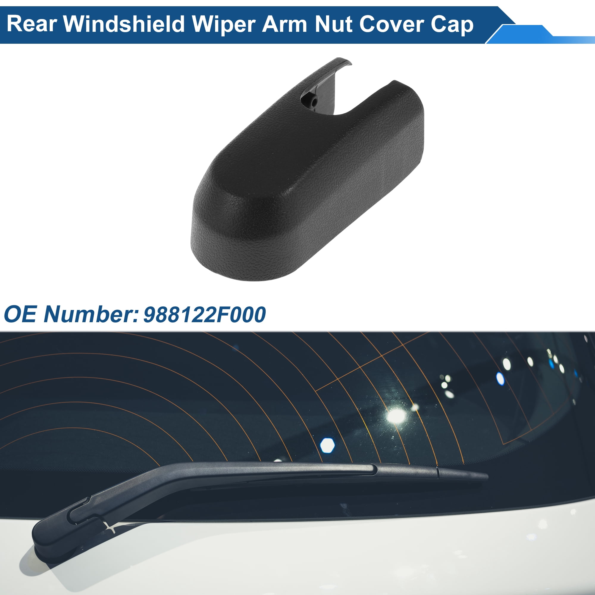 Unique Bargains Rear Windshield Wiper Arm Nut Cover Cap for KIA Rio 2006-2011