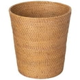 thumbnail image 2 of Kouboo Loma Round Rattan Paper Waste Basket, Bathroom, Basket for Dry Or Organic Waste, Basket Garbage, Container Bin, Latte, 2 of 23