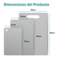 thumbnail image 2 of 3 Tablas De Cocina De Acero Inoxidable Para Picar Alimentos Geométrico Xtellar Gris, 2 of 3