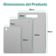 thumbnail image 2 of 3 Tablas De Cocina De Acero Inoxidable Para Picar Alimentos Geométrico Xtellar Gris, 2 of 3